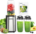Ganiza Blender for Smoothies 14Pcs Personal Blender for Shake and Smoothies for Kitchen with 3 Portable Cups (1x24oz &amp 2X17oz) Single Serve Smoothie Maker Nutritious Recipe