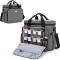 CURMIO Coffee Maker Travel Bag Compatible with Keurig K-Mini or K-Mini Plus Single Serve Coffee Brewer Carrying Case with Multiple Pockets for K-Cup Pods Travel Mugs Gray (Bag Only Patent Design)