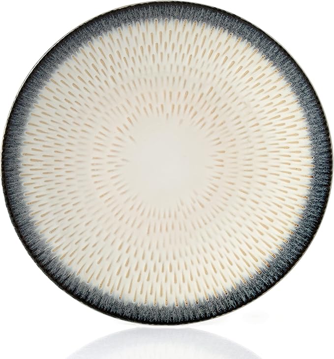 Lorren Home Trends 16 Piece Stoneware Set-Blue Drop