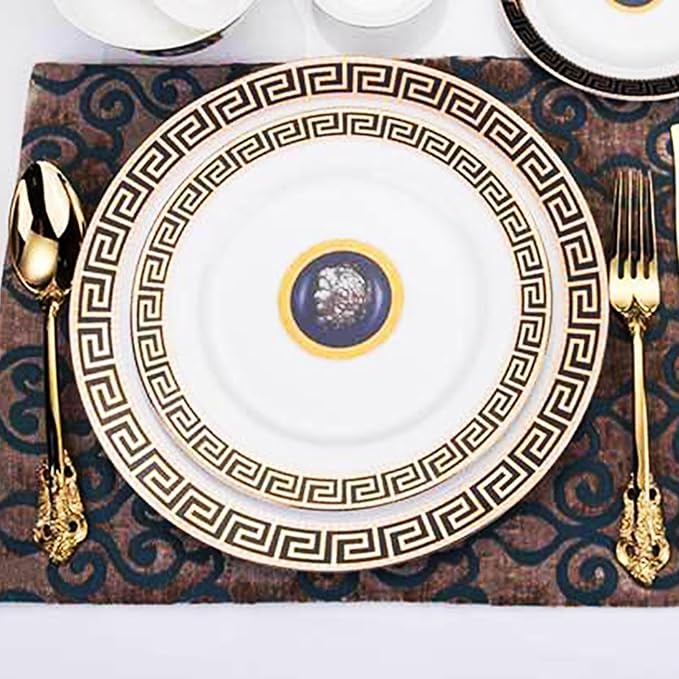 European Style Dinnerware Set Service for 2 Bone China Dinnerware Sets Unbreakable Porcelain Dinner Sets Coffee Cup and Saucer Tableware Set Steak Dinner Plates Dish Set sets-004