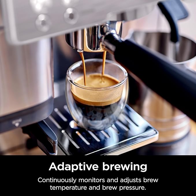 Ninja R-ES601 Luxe Café Premier Series Espresso Machine Drip Coffee Cold Brew Grinder Tamper Frother Silver (Renewed)