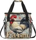Roosters And Chickens Coffee Maker Travel Bag Flower Insulated Grocery Bag Travel Picnic Leakproof Cooler Bags With Shoulder Strap