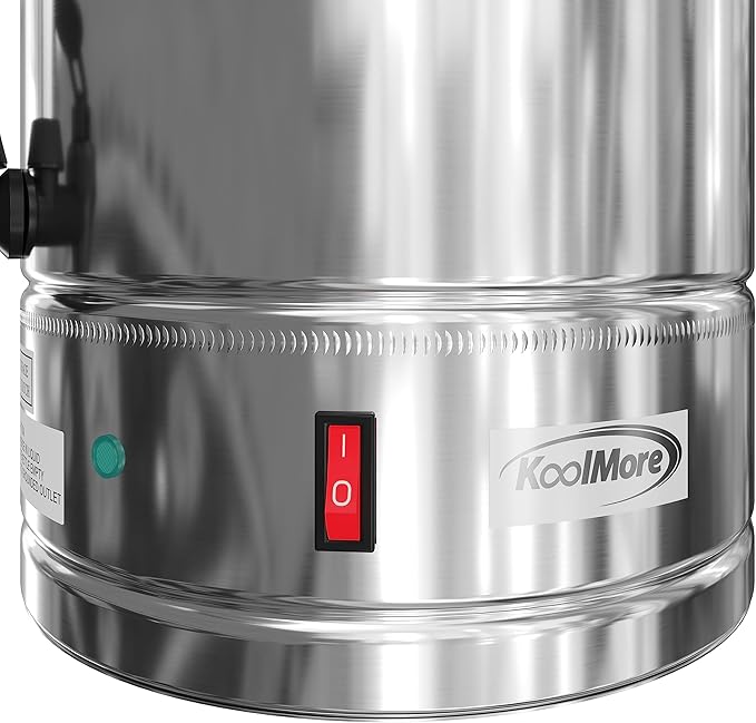 KoolMore Electric Percolator Coffee Maker 100-Cup 500 oz. Pot in Stainless Steel with Double Wall Insulation for Office Breakrooms Catering and Events and Dripless Faucet (KM-CCP100)