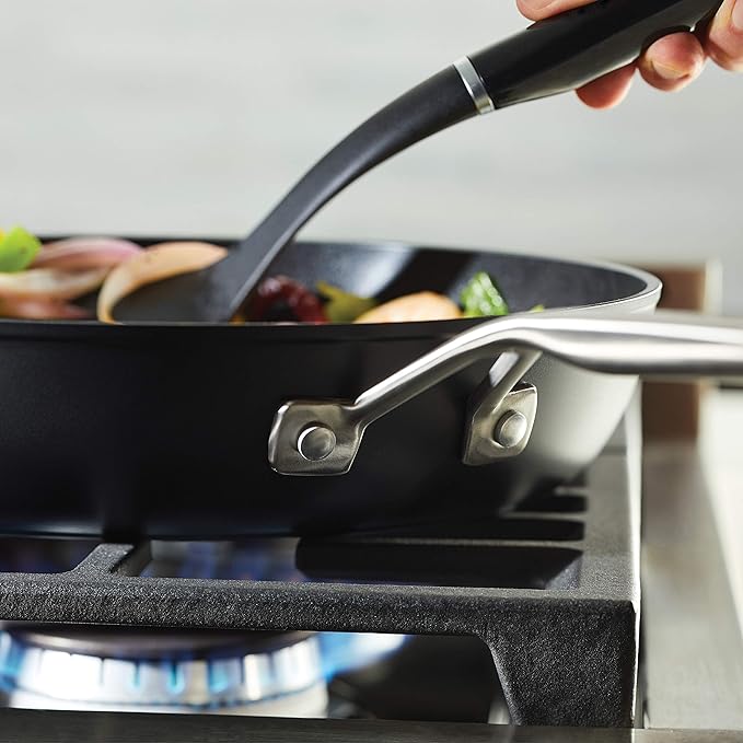 KitchenAid Hard Anodized Induction Nonstick Fry Pan/Skillet with Lid 12.25 Inch Matte Black