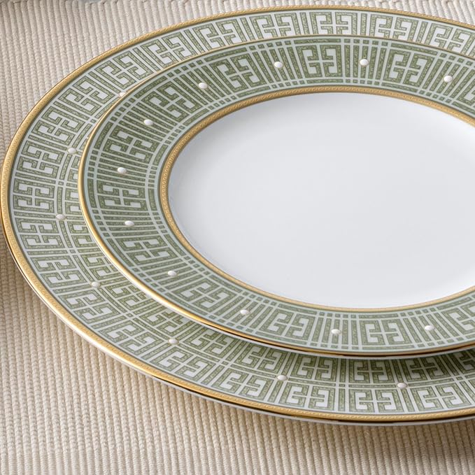 Noritake Infinity Green Gold 12-Piece Dinnereware Set Service for 4