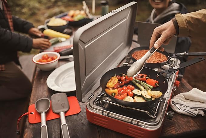 OXO Outdoor Pre-Seasoned Carbon Steel 10 Frying Pan Skillet Detachable Handle for Easy Storage Indoor Use Nonstick with Use Induction SuitableOven &amp Broiler SafeBrowning GrillSearSauteB