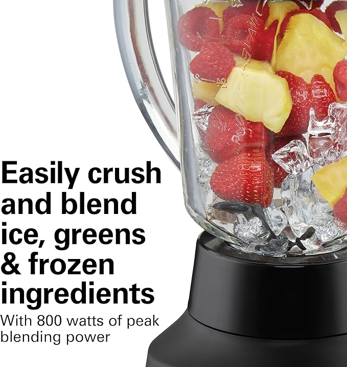 Hamilton Beach 58175 Quiet Blender for Shakes and Smoothies Puree &amp 2 Slice Extra Wide Slot Toaster with Bagel &amp Defrost Settings