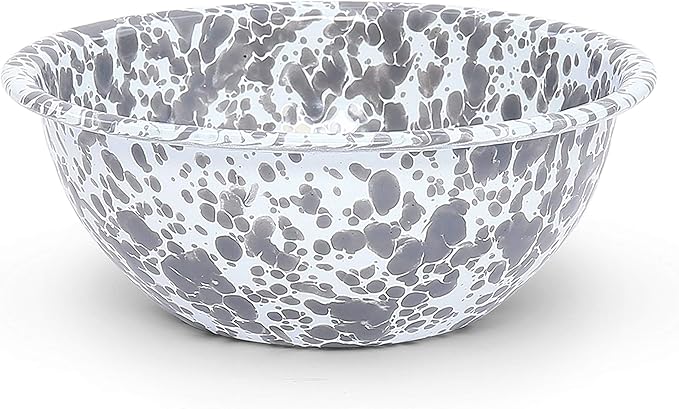 Enamelware Starter Set 16 piece Grey/White Splatter