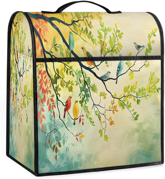 cfpolar Kitchen Aid Mixer Cover Compatible with 6-8 Quarts Animal Bird Leaves Stand Mixer Cover Kitchen Aid Mixers Accessories Appliance Organizer Bag Dust Covers with Zipper Pocket