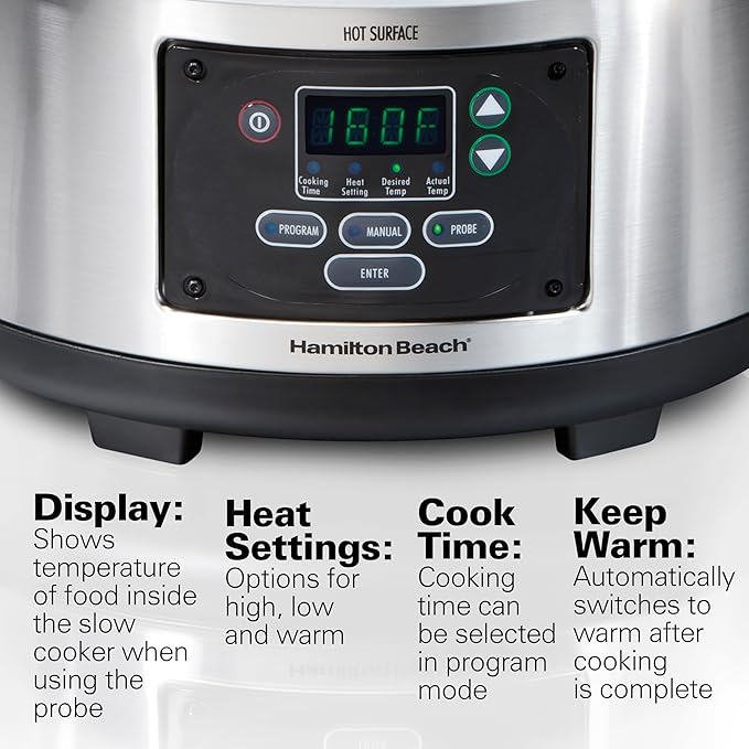 Hamilton Beach Blender Food Processor &amp Slow Cooker Bundle - 40oz Blender 20oz Cup 3 Cup Chopper &amp 6 Quart Programmable Slow Cooker