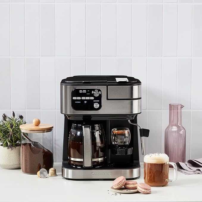 Cuisinart Coffee Center Barista Bar 4-in-1 Coffee Maker Single-Serve Pods Compatible Coffeemaker Three Brewing Sizes SS-4N1NAS Black