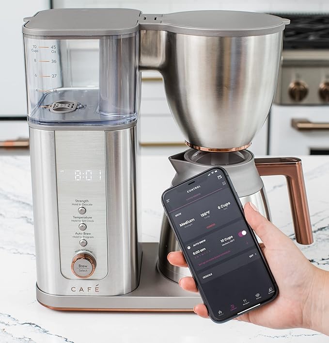 Café Specialty Drip Coffee Maker | 10-Cup Insulated Thermal Carafe | WiFi Enabled Voice-to-Brew Technology | Smart Home Kitchen Essientials | SCA Certified Barista-Quality Brew | Stainless Steel