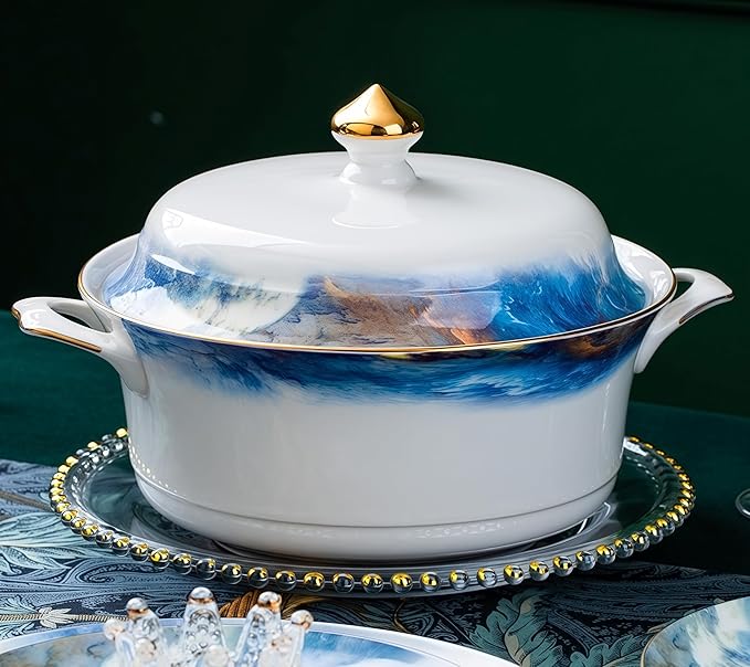 70 Pcs Top Ceramic Bone China Dinnerware Set Fine China Dinnerware Sets Ceramic Tableware Set Chinese Gifts