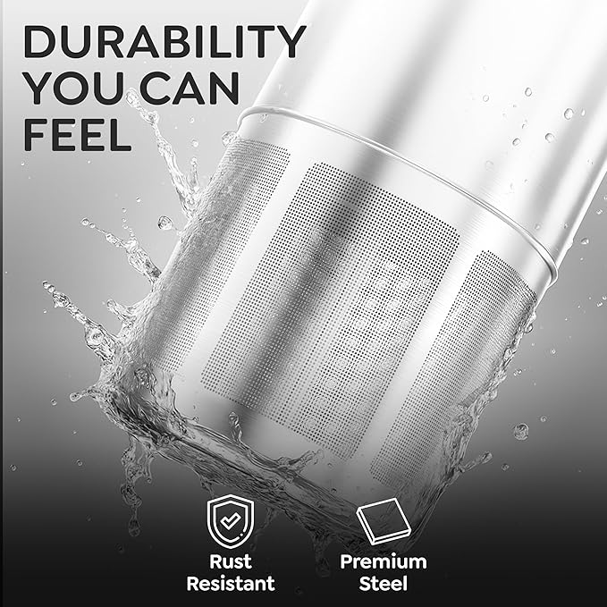 Poshy Nut Milk Maker 50 oz (1.5 L) – Ultra Filtration (No Mesh Bags) Self-Clean Quiet Motor Texture Control – Almond/Oat/Soy – Stainless Steel 120V