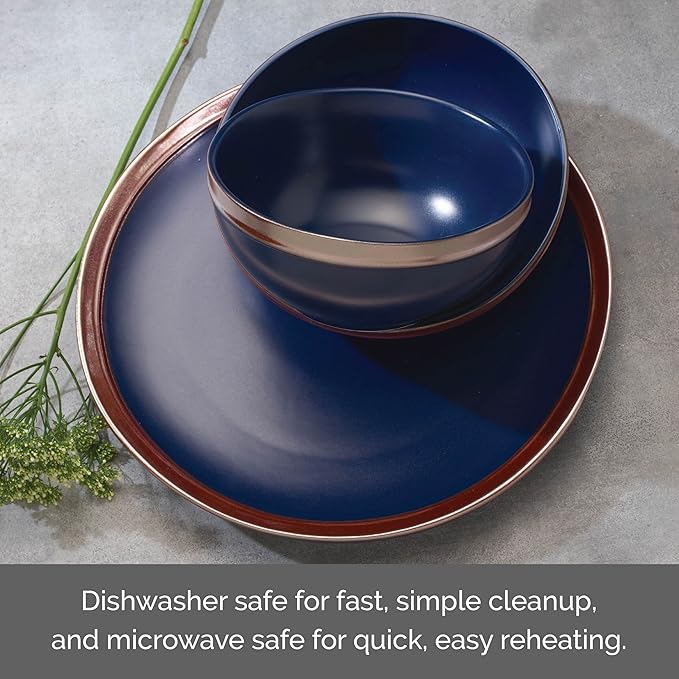 Mikasa Miller 12 Piece Dinnerware Set Service for 4 Blue