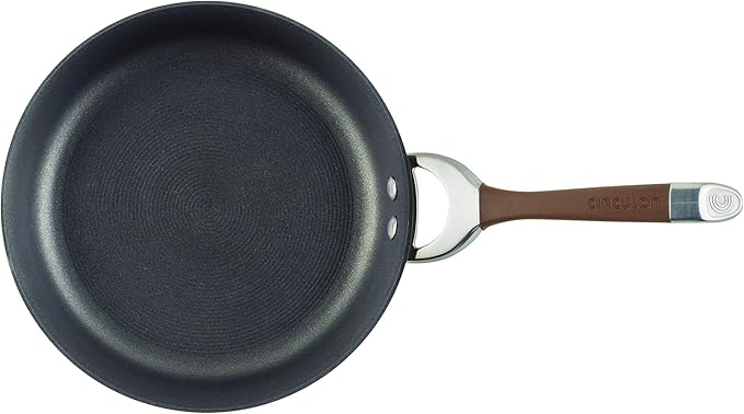 Circulon Symmetry Hard Anodized Nonstick Frying Pan Set / Fry Pan Set / Hard Anodized Skillet Set - 10 Inch and 12 Inch Brown