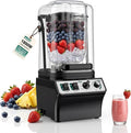 WantJoin Commercial Blender- 80Oz Quiet Smoothie Blender with Soundproof Shield Professional Ice Crusher Heavy Duty with Self-Cleaning High-speed Ice Drink Maker for Restaurant Bars Café Home