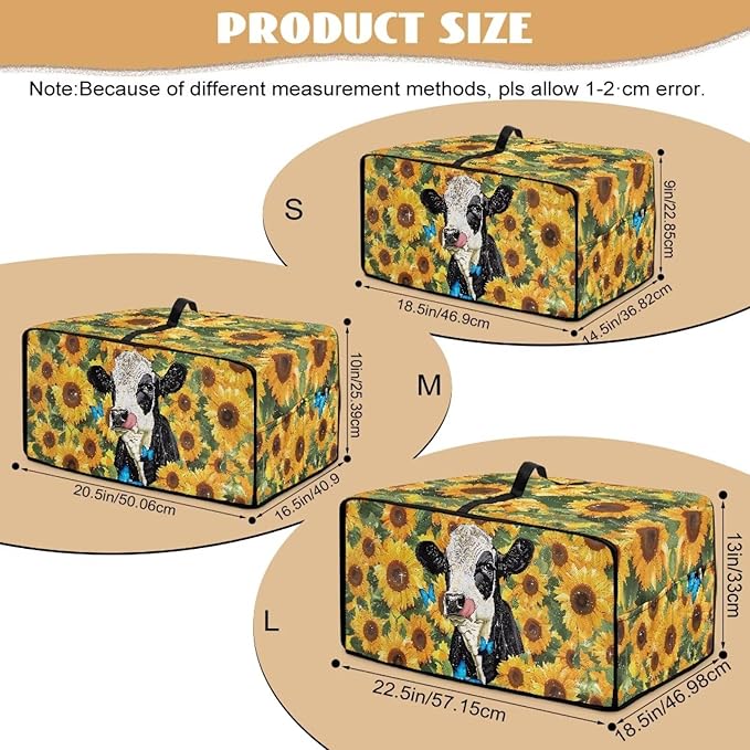 Doojoayie Yellow Toaster Oven Cover Universal Fit Kitchen Appliance Dust Protector 4 Slice Toaster Cover Polyester Fabric Kitchen Appliance Dustproof Protector Cow Print