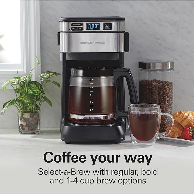 Hamilton Beach 12 Cup Programmable Coffee Maker FrontFill Drip Coffee Maker