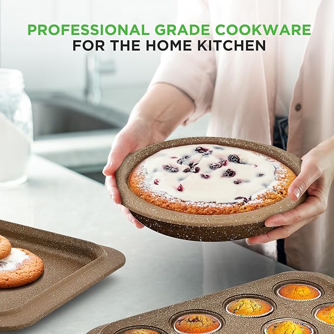 NutriChef 22‑Piece Non‑Stick Ceramic Pots and Pans Set – For All Cooktops Including Induction – PTFE &amp PFAS Free Includes Bakeware &amp Utensils