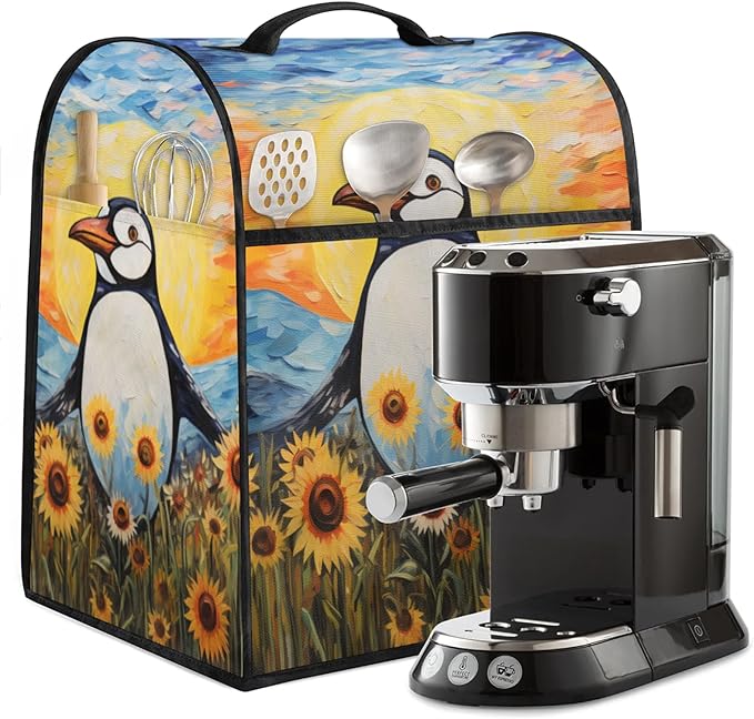 cfpolar Kitchen Aid Mixer Cover Compatible with 6-8 Quarts Starry Sky Penguin Sunflower Stand Mixer Cover Kitchen Aid Mixers Accessories Appliance Organizer Bag Dust Covers with Zipper Pocket