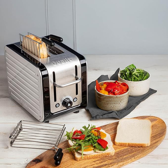 Dualit Design Series Sandwich Cage x 2 for Lite Design Series and Domus Toasters | Make toasted sandwiches in your Toaster | Pack of 2 Sandwiches Cages | Sandwich Cage with Drip Tray
