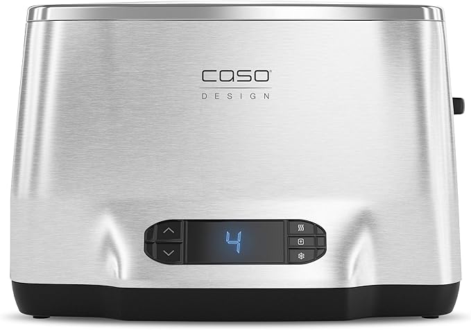 Caso Design Inox 2 Two-Slice Toaster with Wire Warming Basket Attachment 12778