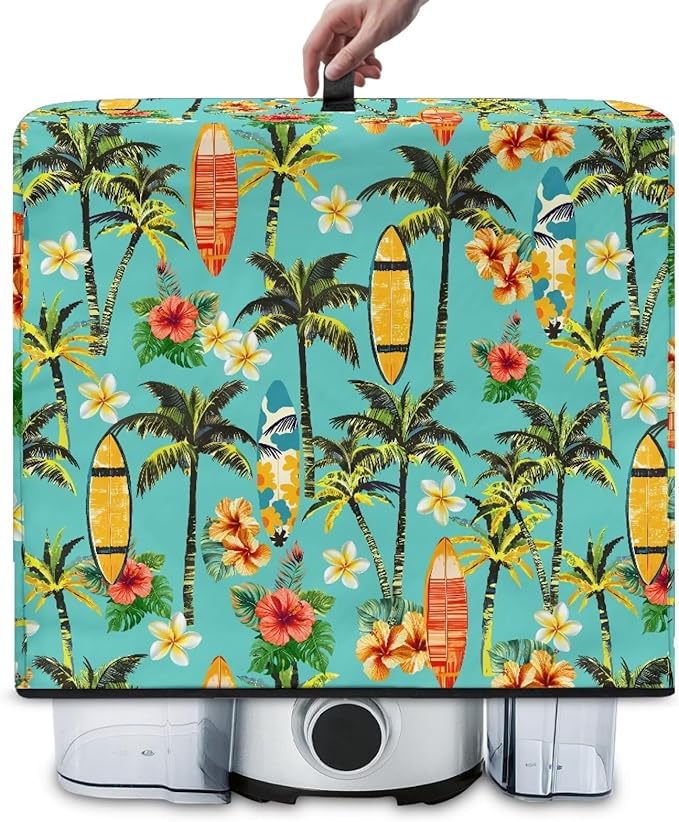 Tropical Tree Easy to Store Juicer Cover – Blender Dust Cover for Home Kitchen Fits Most Stand Mixers Machine Washable Stylish Floral Print Protects from Dust