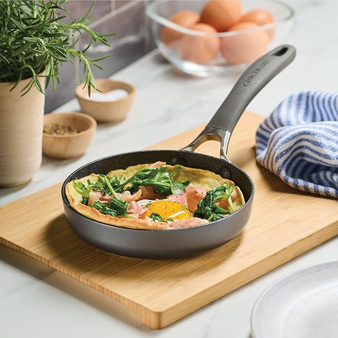 Circulon A1 Series with ScratchDefense Technology Nonstick Induction Mini Frying Pan/Skillet Metal Utensil Safe 6.25 Inch Open Fry Pan - Graphite