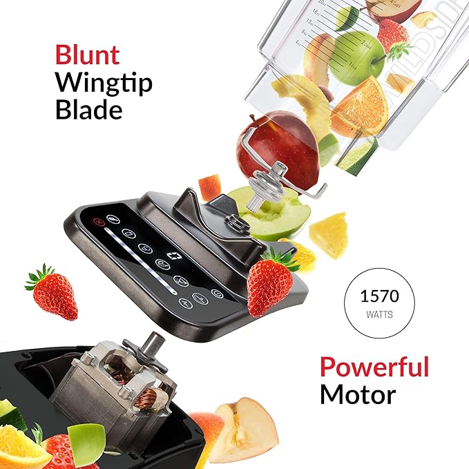 Blendtec Original Designer Series Blender and 90 Oz WildSide+ Jar - Kitchen Blender Bundle - Stainless Steel