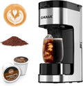 CHULUX SoloBrew Single Serve Coffee Maker for K Cup and Ground 3 Brew Sizes with Strong Button &amp Over Ice Feature 14oz Removable Reservoir for Home Travel RV Office and Dorm