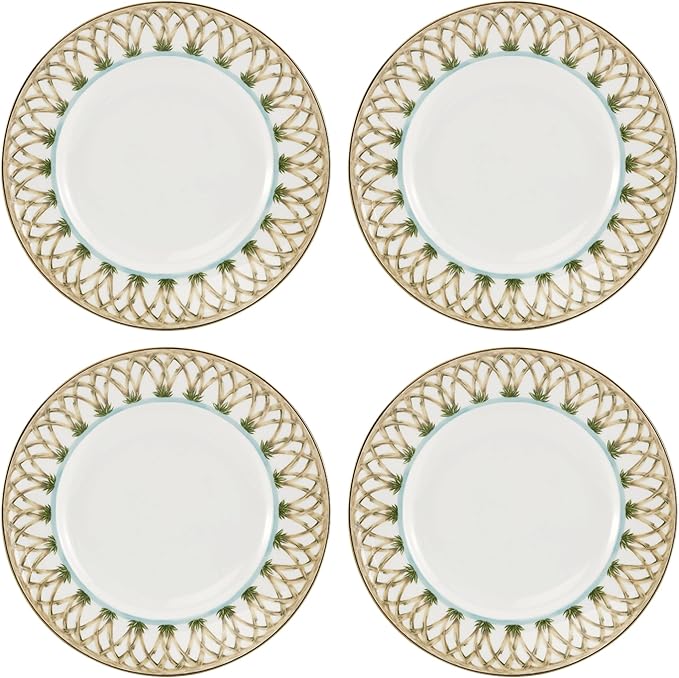Lenox 897295 British Colonial Bamboo Accent Plates Set of 4