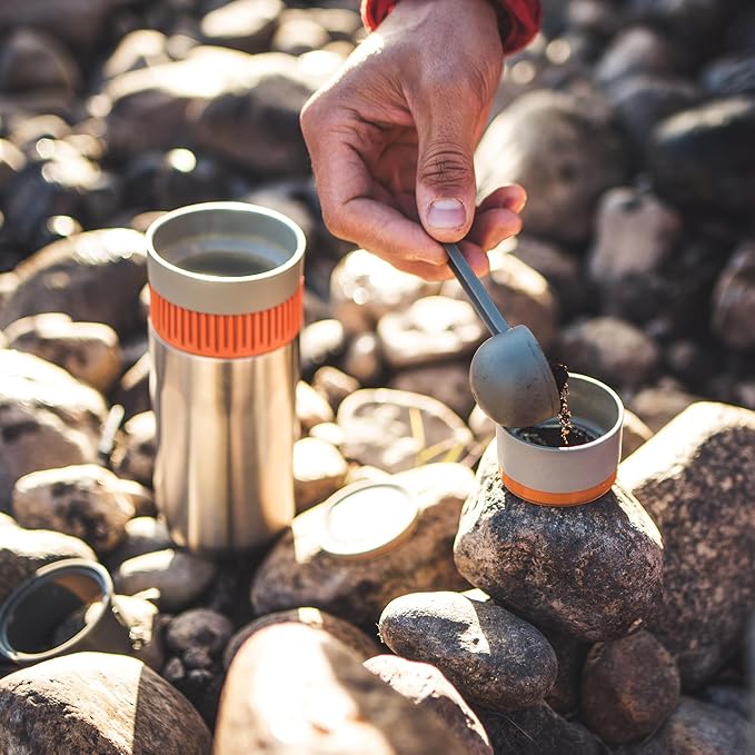 WACACO Pipamoka Portable Coffee Maker with Protective Case Bundle - Drip-Free Travel Coffee Brewer for Home &amp Outdoor Use
