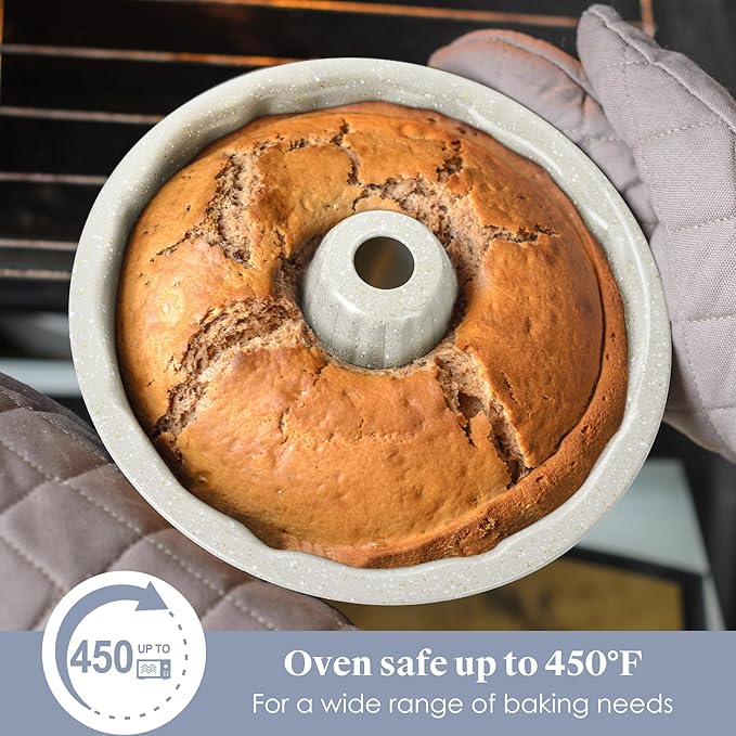 Pots and Pans Set Nonstick - Granite Cookware + Bakeware Set Kitchen Cookware Sets With Dutch Oven Frying Pans Saucepan Sauté Pan Silicone Utensils Cookie Sheet Baking Pan Set for Cooking Gifts