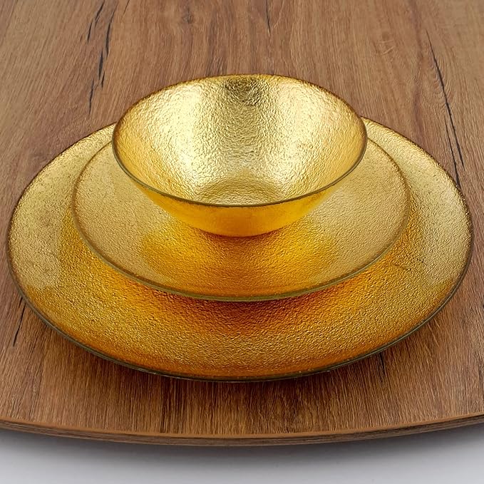 AURA 12PC Dinnerware Set Gold