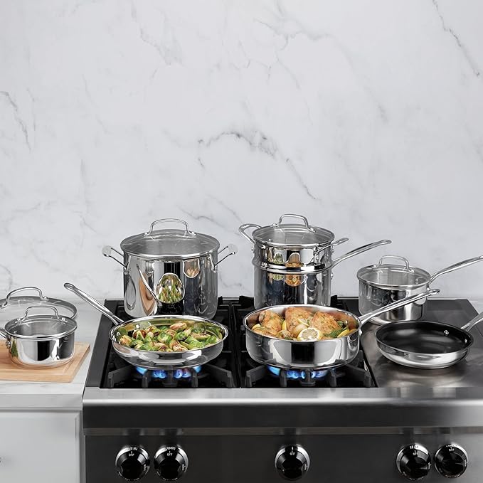 Cuisinart Chef's Classic Stainless Cookware 13-Piece Set 77-13