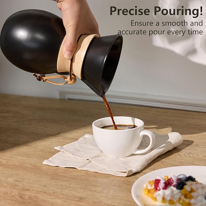 Ceramic Pour Over Coffee Maker with 20 pcs Paper Filter 8-Cup 34oz Pour Over Coffee Dripper