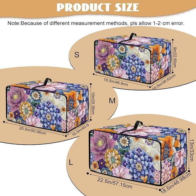 Dustproof Toaster Oven Cover Heat-Resistant Microwave Grill Cover Protector Faux Linen Polyester Dust Covers Case Protections for Toaster Oven Vintage Flower