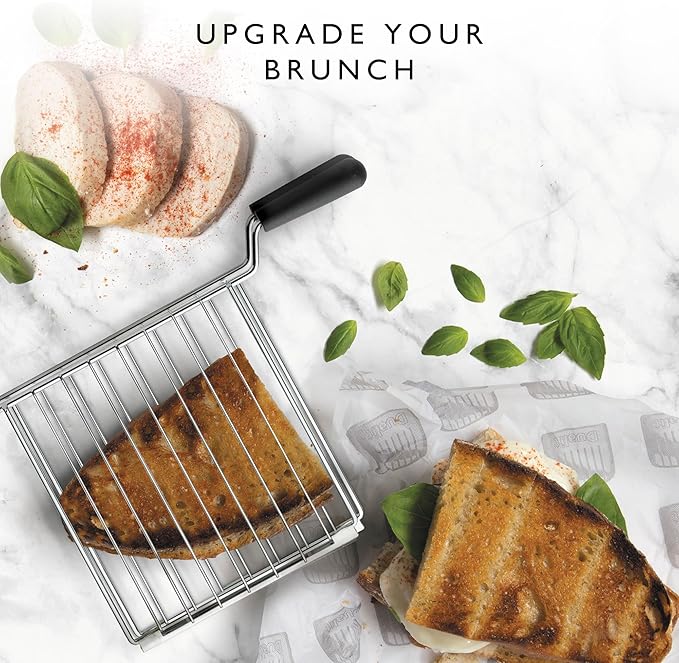 Dualit Design Series Sandwich Cage x 2 for Lite Design Series and Domus Toasters | Make toasted sandwiches in your Toaster | Pack of 2 Sandwiches Cages | Sandwich Cage with Drip Tray