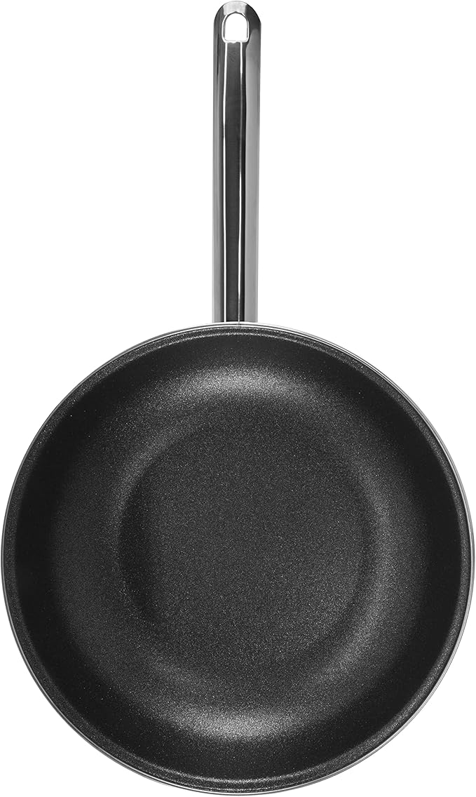 VITA 4-Piece Skillet Set with Lids Enamel on Steel Red Dishwasher &amp Oven Safe up to 350? Quick &amp Even Heat Distribution Non Stick Scratch Resistant High Gloss