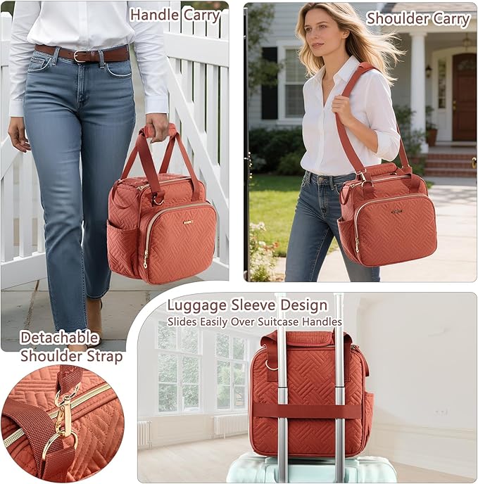 BAGSPRITE Coffee Maker Travel Bag Compatible with Keurig K-Mini Mate Full Open Carrying Case with Quilted Padded Soft Microfiber K--Cup Single Serve Coffee Maker Bag with Pod Organizer Mug Pockets