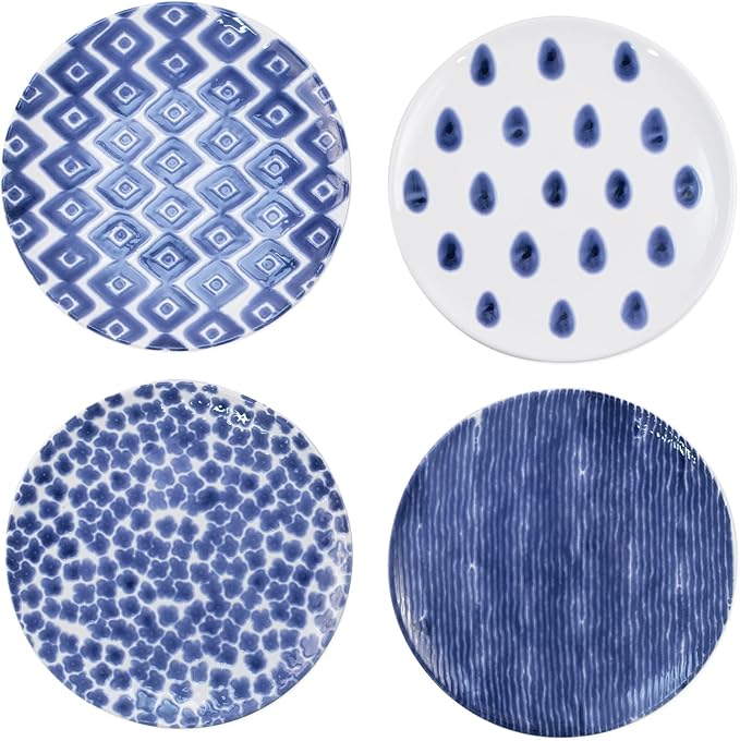 VIETRI Viva Santorini Collection Italian Dinnerware Sets (Salad Plates Set of 4)