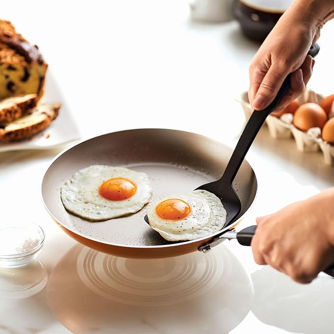 Farberware Cookstart DiamondMax Nonstick Cookware/Pots and Pans Set Dishwasher Safe Includes Baking Pan and Cooking Tools 15 Piece - Copper