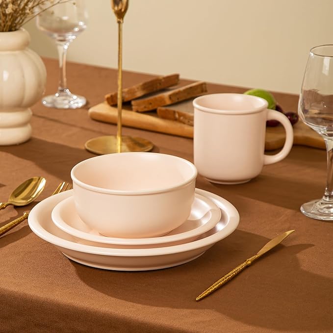 Timeworn Clay Cereal Bowls Set of 4 Hand-Finished Stoneware Bowls 6-Inch Farmhouse Soup and Oatmeal Bowl Microwave and Dishwasher Safe Creamy White