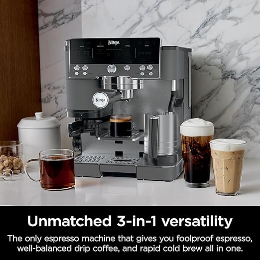 Ninja Espresso Machine Luxe Café Premier Series Drip Coffee Maker &amp Accessories Includes Knockbox Water Filter Housing 8PK Machine Cleaning Tablets &amp 4 Months Cleaning Supply Kit Gunmeta