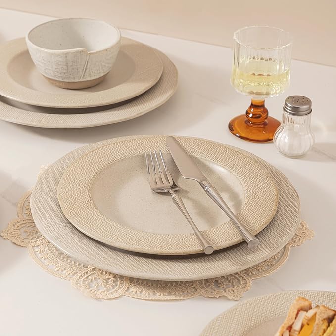 Dinnerware sets plates and bowls sets modern platesCeramic Dinnerware Sets12 Pieces Porcelain Lightweight PlatesScratch Resistant Dish Set (style - 5 4 - Set (12pcs))