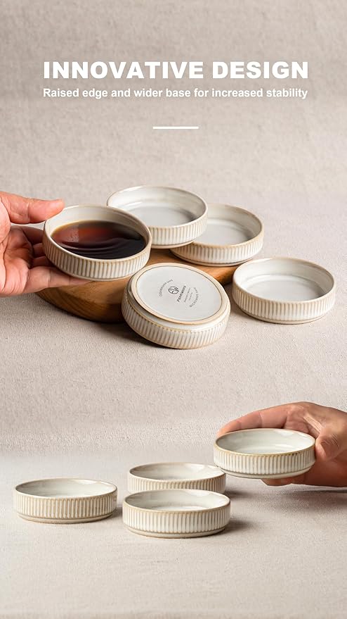 Famiware Dinnerware Set for 4 (12 Piece) and Coffee Mug Set for 4 (12 oz) - Cappuccino White