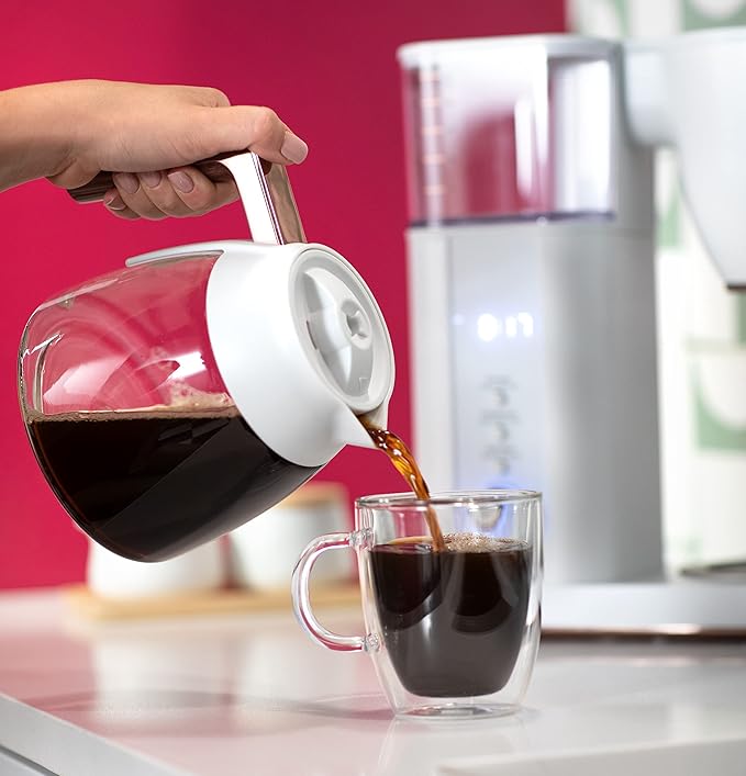 Café Specialty Drip Coffee Maker | 10-Cup Glass Carafe | WiFi Enabled Voice-to-Brew Technology | Smart Home Kitchen Essentials | SCA Certified Barista-Quality Brew | Matte White