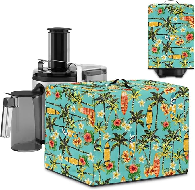 Tropical Tree Easy to Store Juicer Cover – Blender Dust Cover for Home Kitchen Fits Most Stand Mixers Machine Washable Stylish Floral Print Protects from Dust