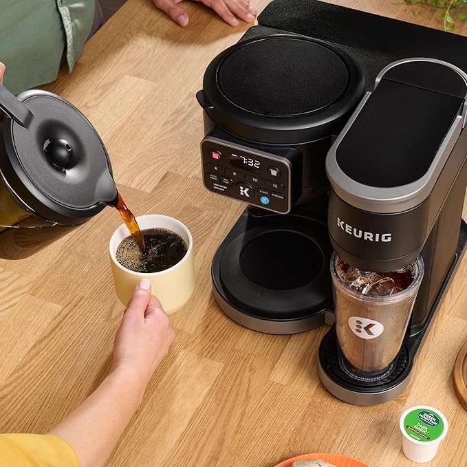 Keurig K-Duo Hot &amp Iced Single Serve &amp Carafe Coffee Maker MultiStream Technology 72oz Reservoir (Gen 2)
